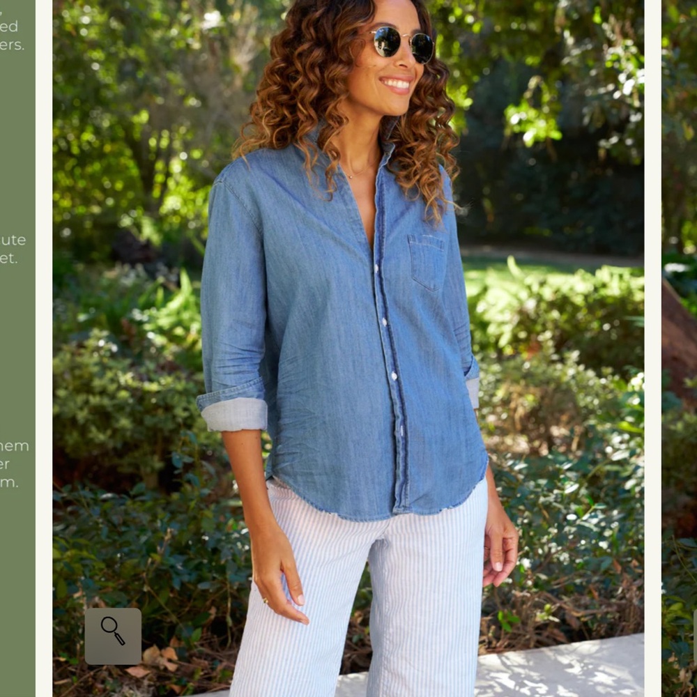 Frank & Eileen Eileen Relaxed Button-Up Shirt in Vintage Stonewashed Indigo